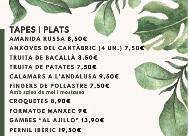 Menü_La casona de sant just_Sant Just Desvern_Bild_1