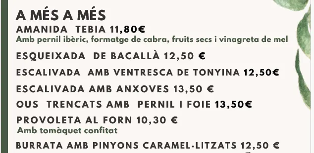 Menü_La casona de sant just_Sant Just Desvern_Bild_2