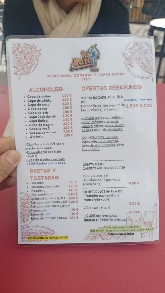 Menu_BAR LA NATA, almuerzos, comidas y meriendas_Sant Just Desvern_image_2