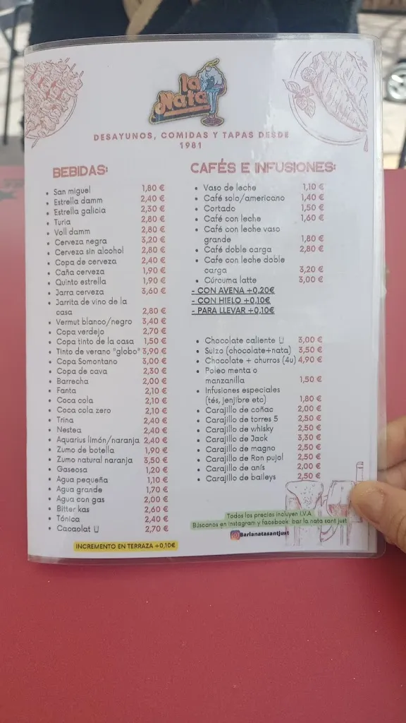 Menu_BAR LA NATA, almuerzos, comidas y meriendas_Sant Just Desvern_image_3