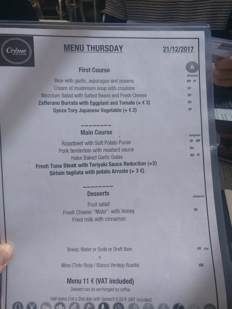 Menu_Bistro Creme de la Creme_Sant Just Desvern_image_1