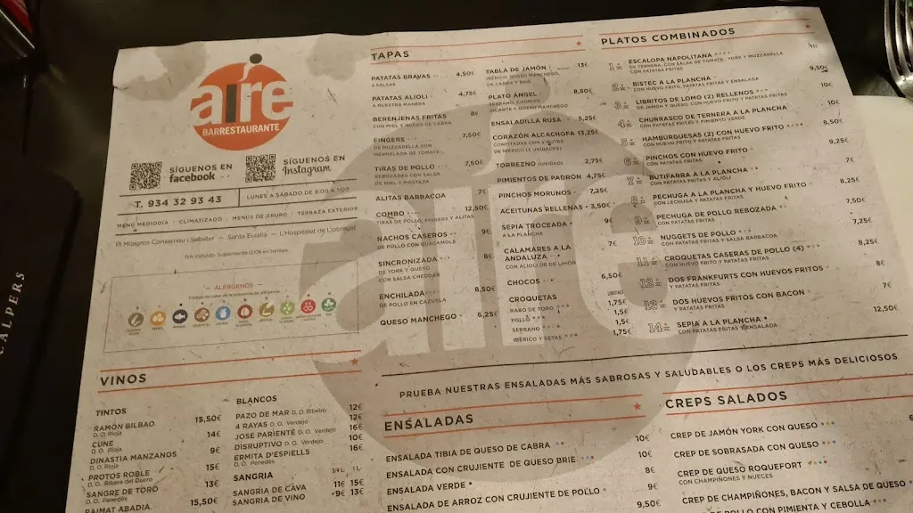 Menu_Aire Restaurant_Sant Feliu de Llobregat_image_4