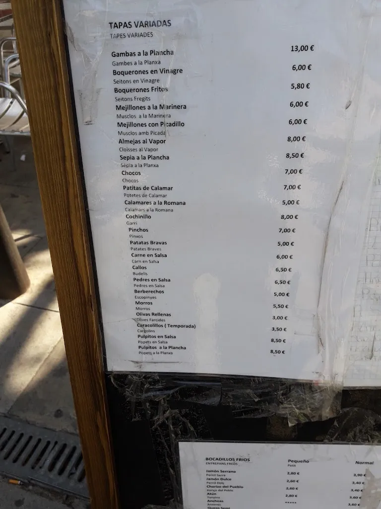 Menu_Bar Restaurant CAN MAGINAS_Sant Feliu de Llobregat_image_1