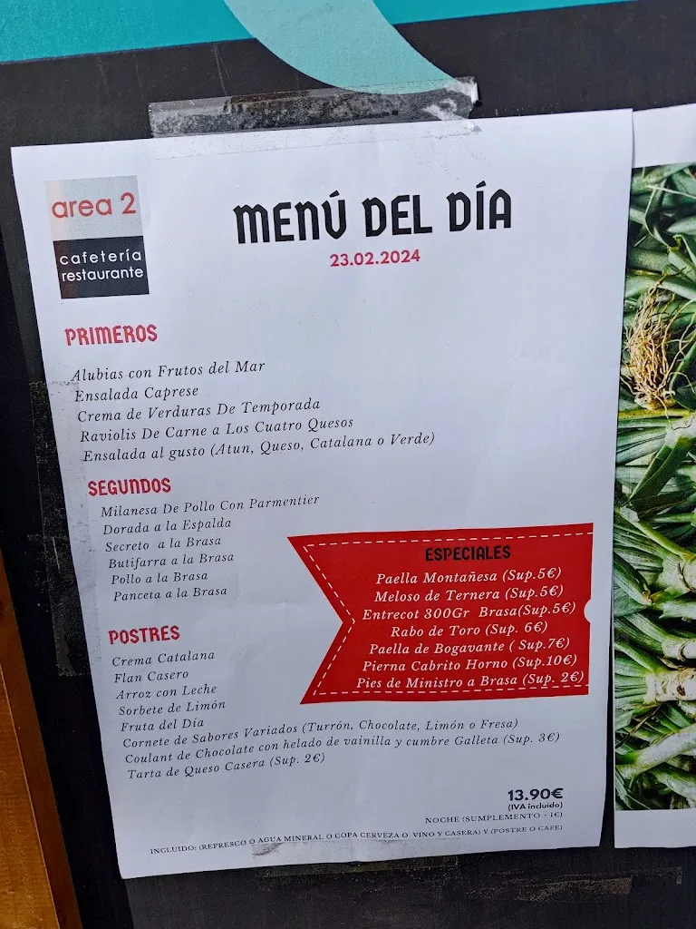 Menu_Àrea 2 Cafeteria Restaurant_Sant Feliu de Llobregat_image_2
