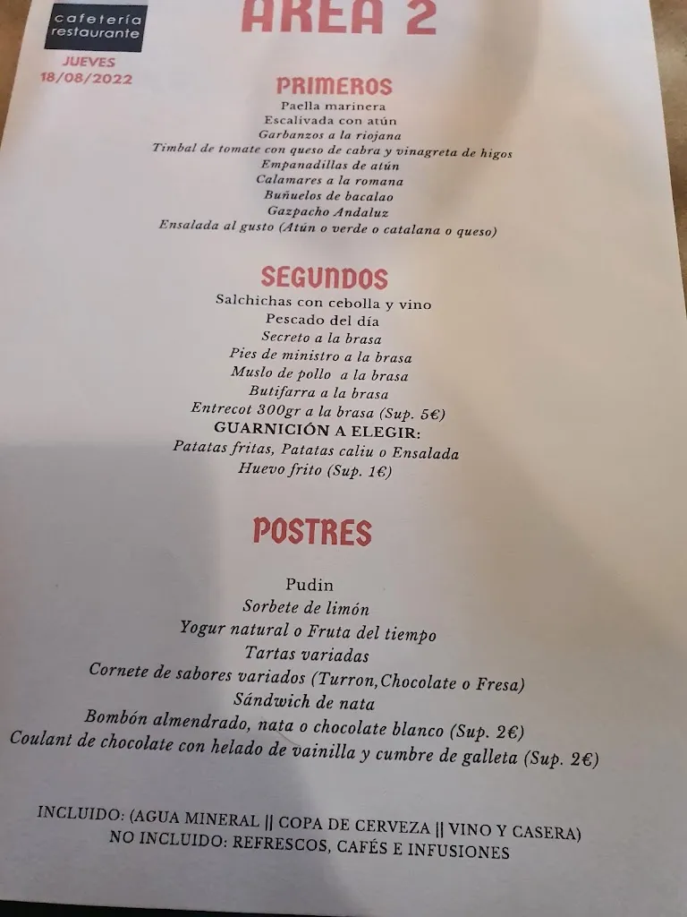 Menu_Àrea 2 Cafeteria Restaurant_Sant Feliu de Llobregat_image_4