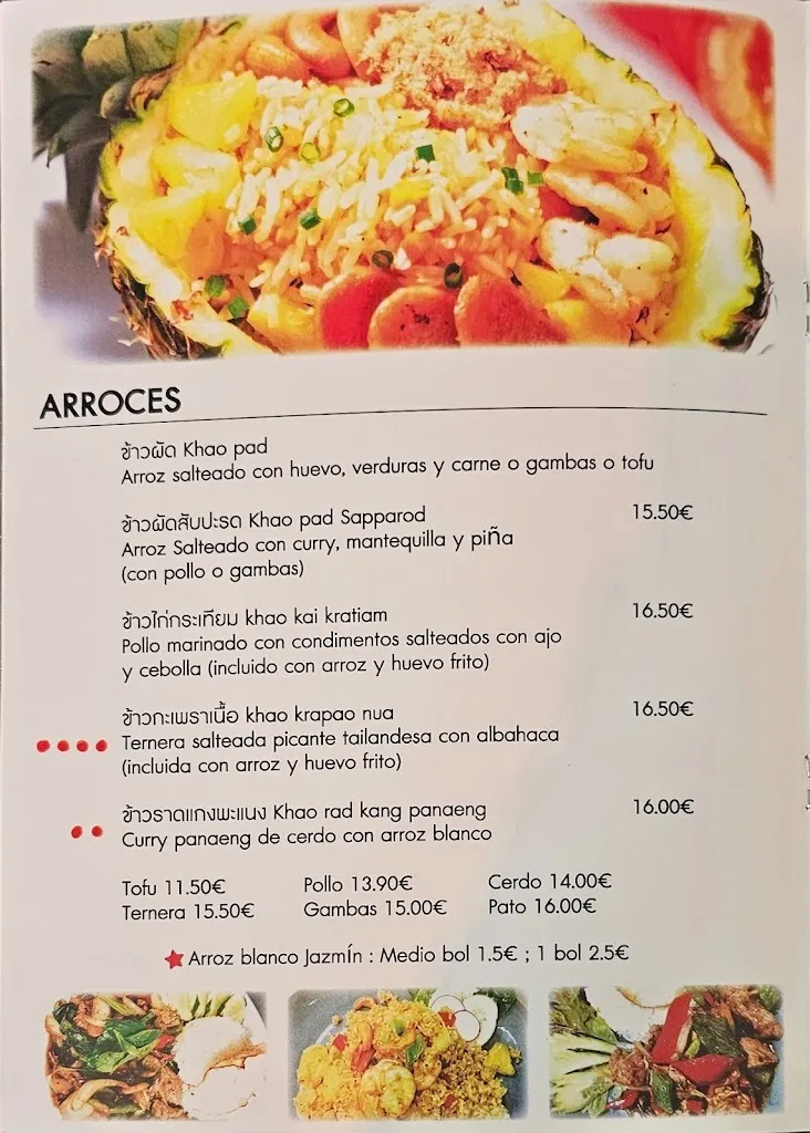 Menü_Restaurant Thai Pinto_Sant Feliu de Llobregat_Bild_3