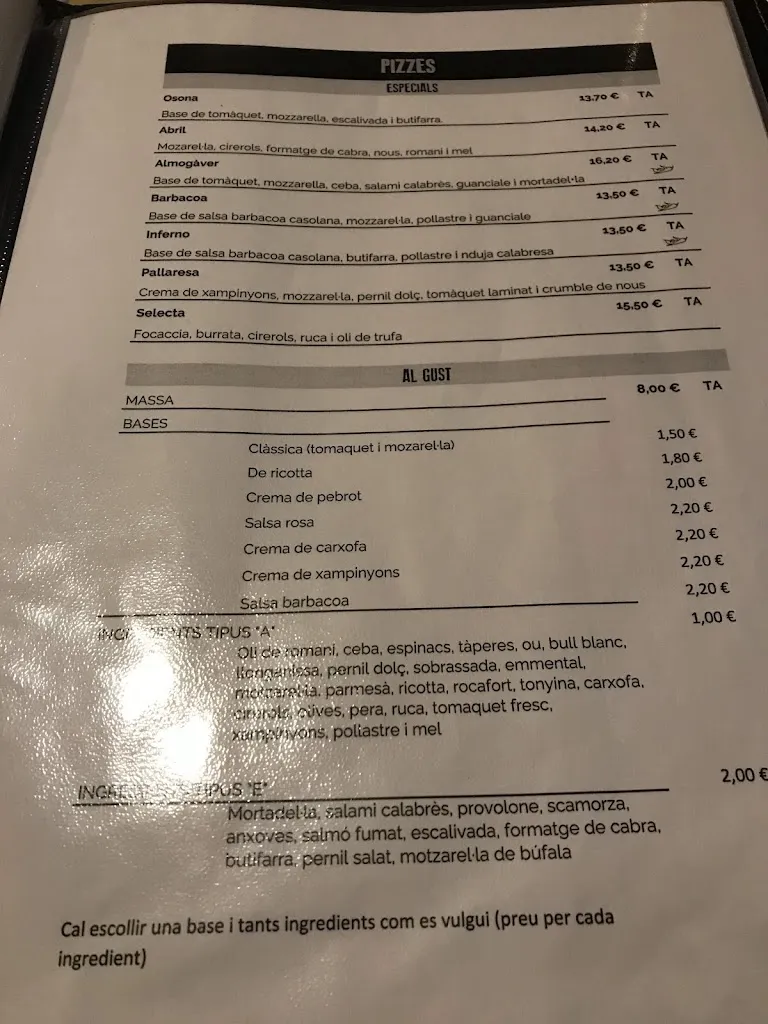 Menu_Pizzeria La Rústika_Sant Feliu de Llobregat_image_3