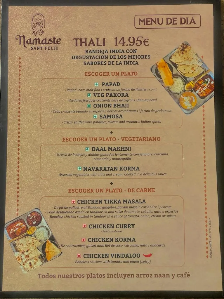Menu_Namaste Sant Feliu_Sant Feliu de Llobregat_image_1