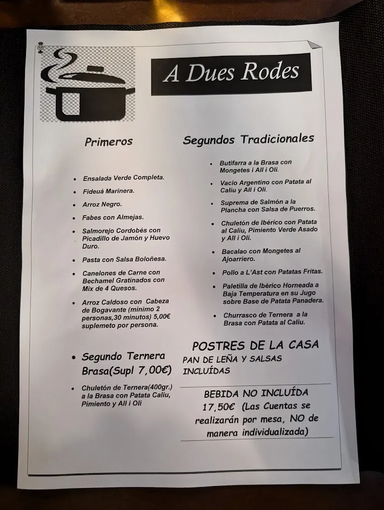 Menu_Restaurant A Dues Rodes_Sant Feliu de Llobregat_image_2