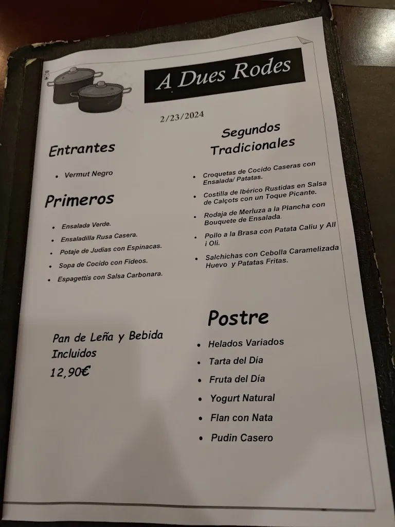 Menu_Restaurant A Dues Rodes_Sant Feliu de Llobregat_image_4