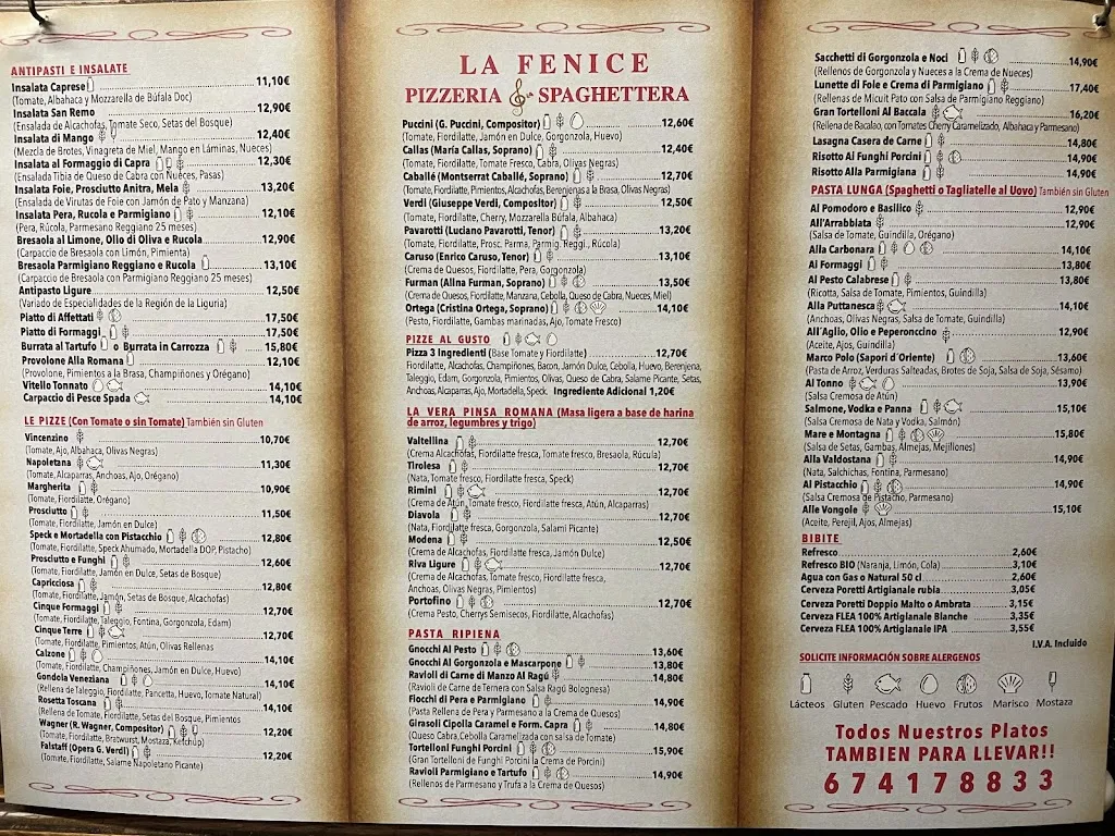 Menu_Pizzeria La Fenice_Sant Feliu de Llobregat_image_1