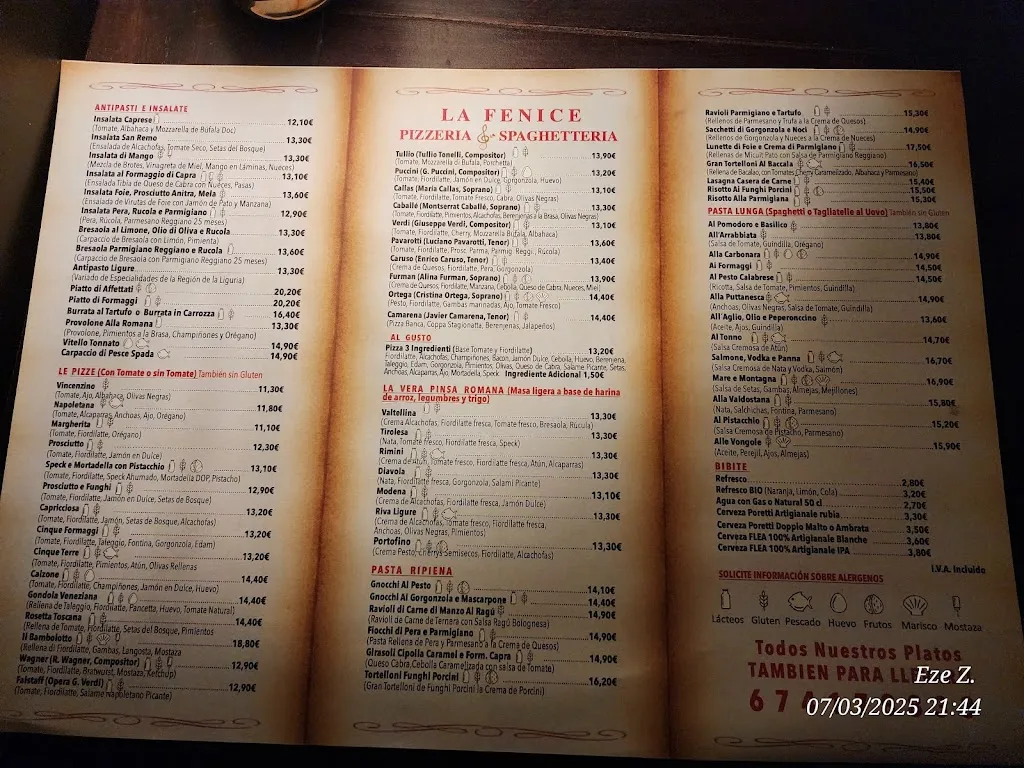 Menu_Pizzeria La Fenice_Sant Feliu de Llobregat_image_3