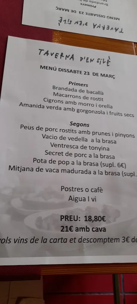 Menu_La taverna d'en Silè_Sant Pere de Riudebitlles_image_4