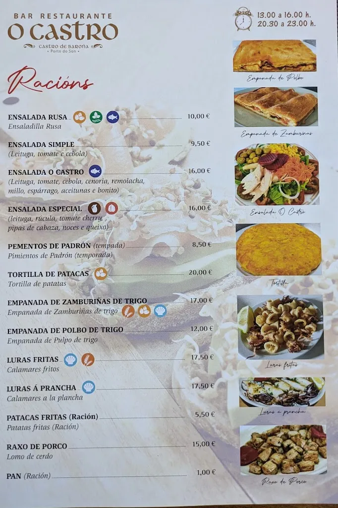 Menu_O Castro_Porto do Son_image_1