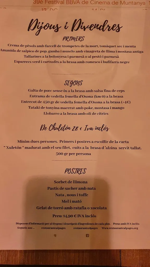 Menu_Cal Pagès_Sant Pere de Torelló_image_2