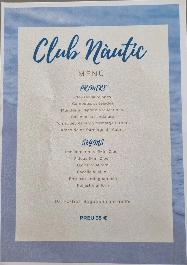 Menu_El Restaurant del Nàutic - Sant Pol de Mar_Sant Pol de Mar_image_3