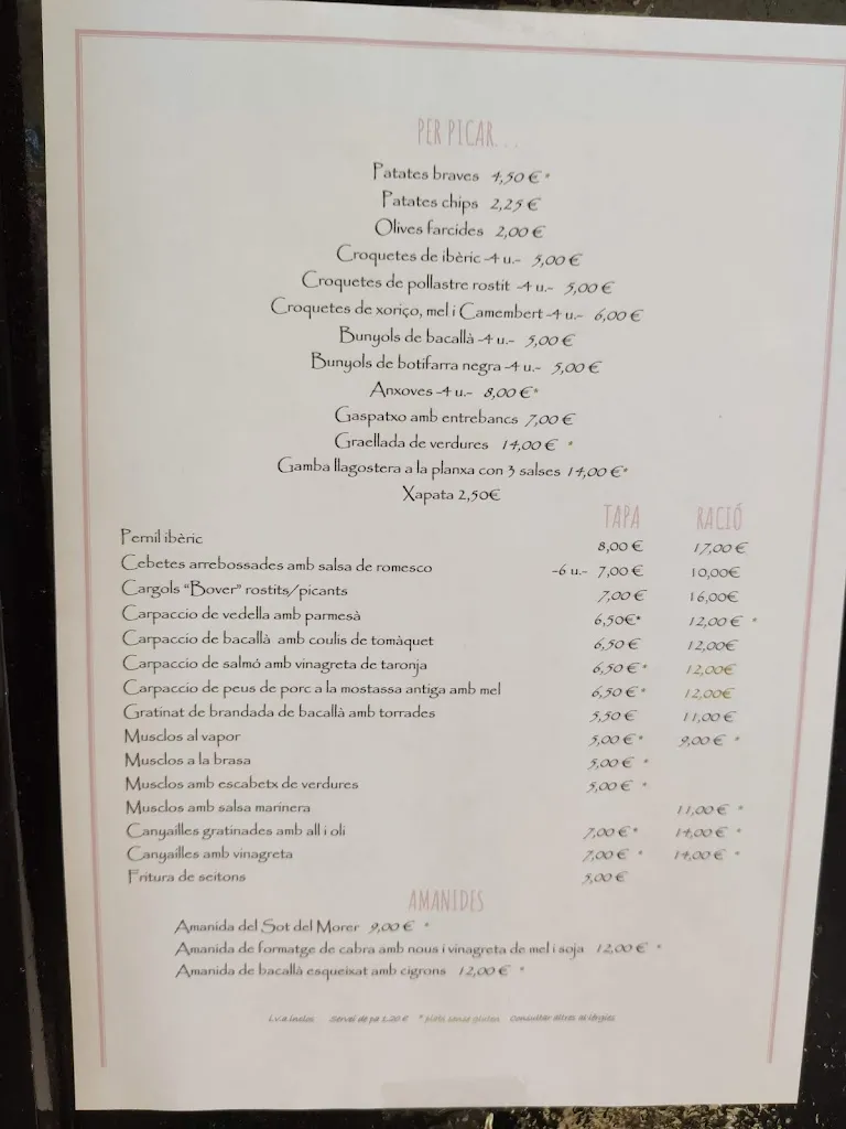 Menu_El Sot del Morer_Sant Pol de Mar_image_3