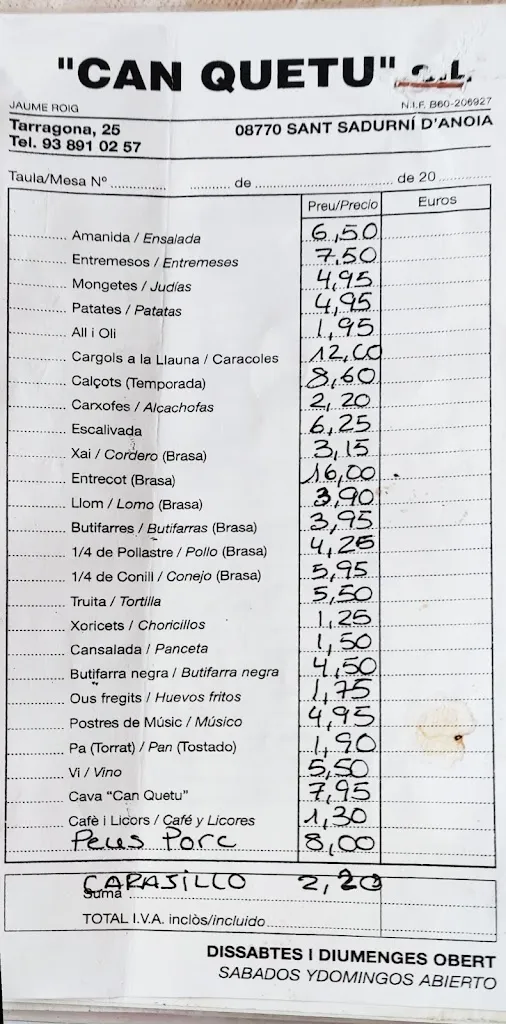 Menu_Restaurant Can Quetu_Sant Sadurní dAnoia_immagine_1