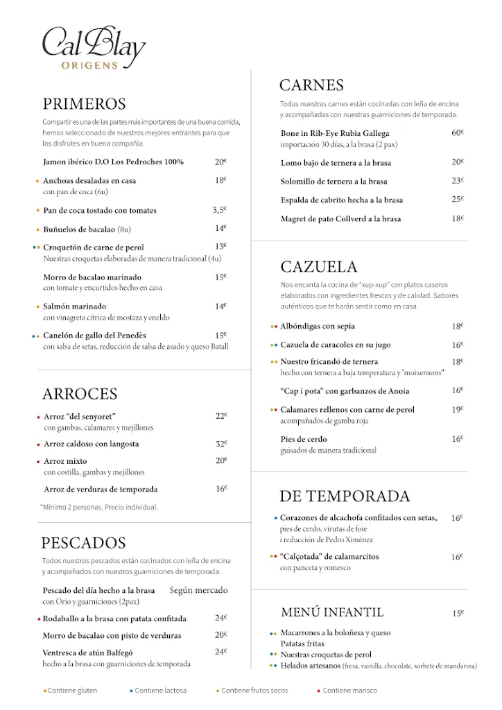 Menu_Restaurant Cal Blay ORÍGENS | Cuina Catalana a Sant Sadurní_Sant Sadurní dAnoia_image_2