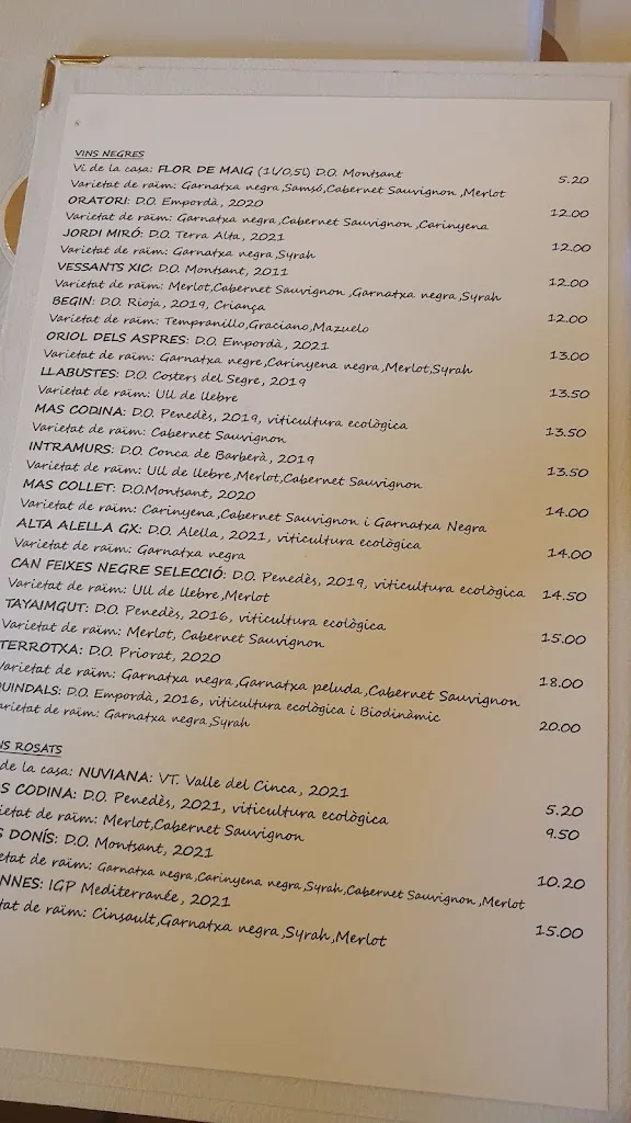Menu_Restaurant La Bisaura_Sant Quirze de Besora_image_1