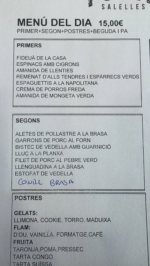 Menu_Braseria Salelles_Sant Salvador de Guardiola_immagine_1