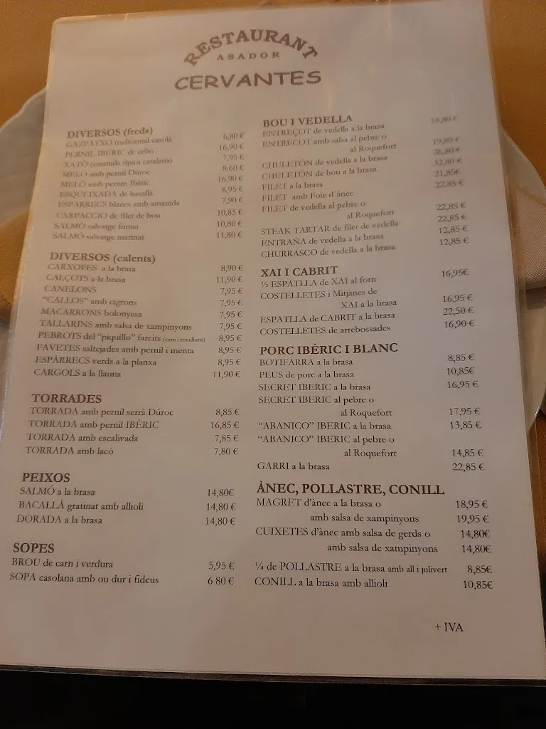 Menu_Asador Cervantes_Sant Pere de Ribes_immagine_1