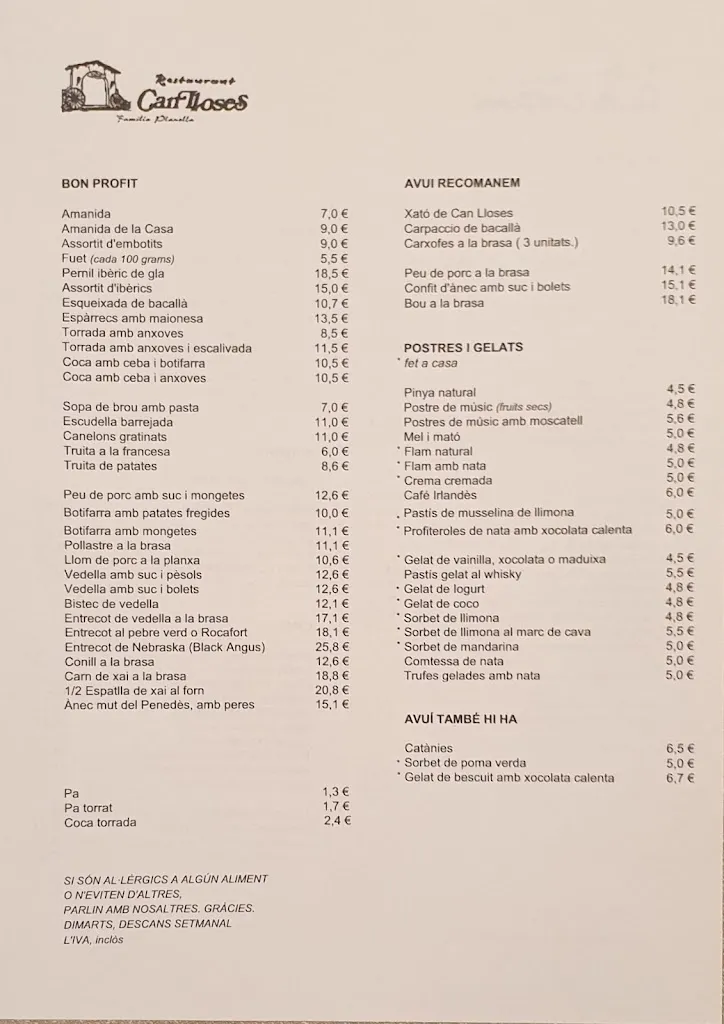 Menu_Can Lloses_Sant Pere de Ribes_image_1