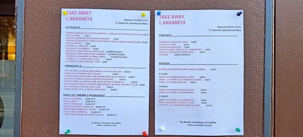 Menu_Restaurant L' Anxaneta_Sant Pere de Ribes_image_2