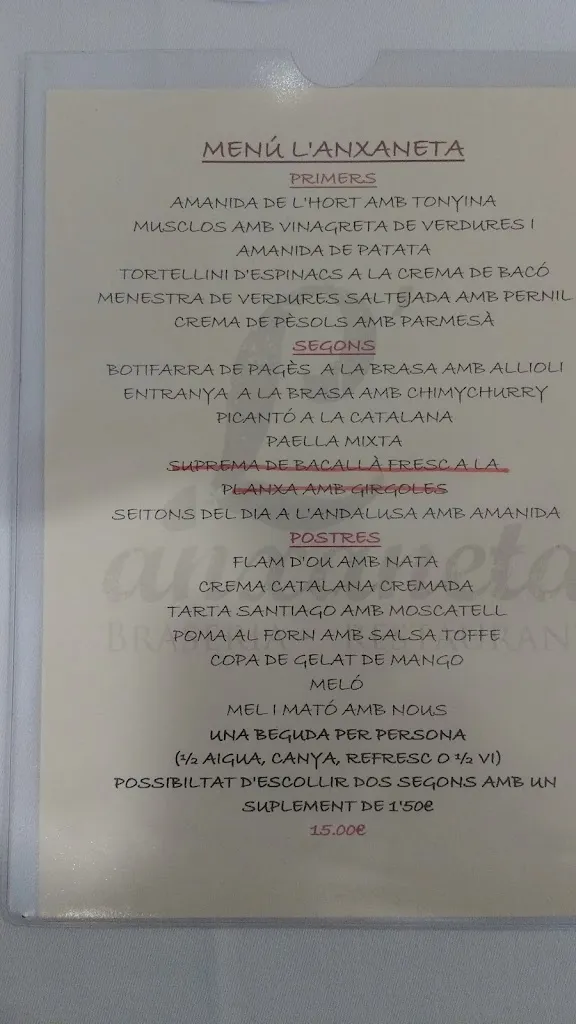 Menu_Restaurant L' Anxaneta_Sant Pere de Ribes_image_4