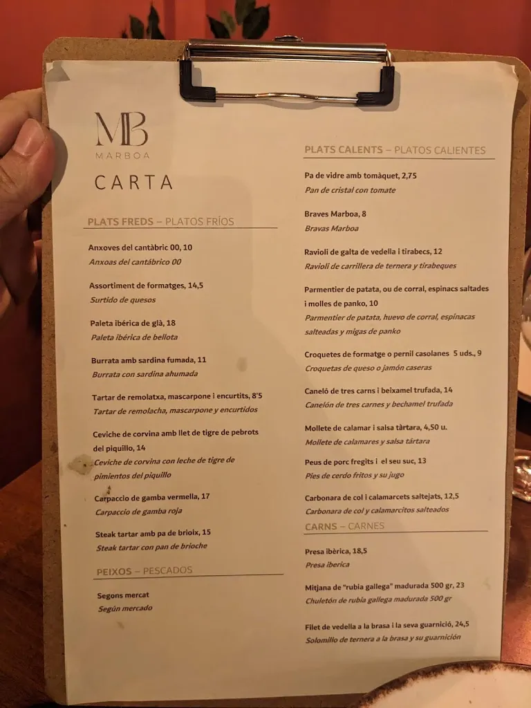Menu_MARBOA Gastrobar & Cocktails | Restaurante Sant pere de Ribes_Sant Pere de Ribes_immagine_2