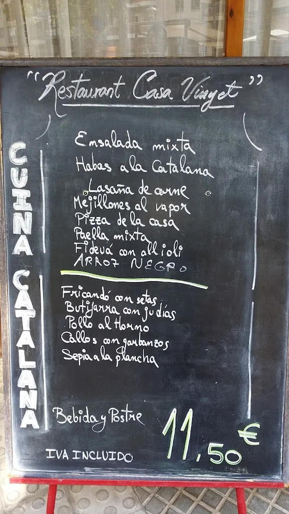 Menu_Restaurant Casa Vinyet_Sant Pere de Ribes_image_1