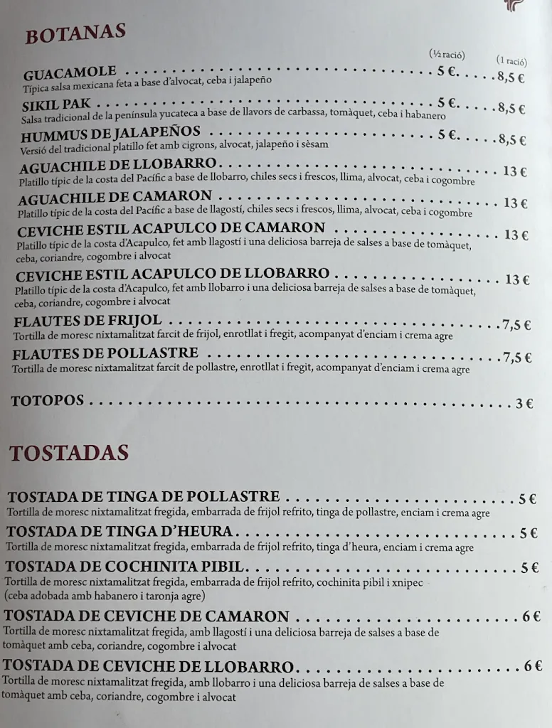 Menü_Flama ·cantina mexicana·_Sant Pere de Ribes_Bild_2