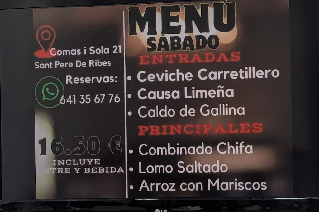 Menu_Sabors Peruans_Sant Pere de Ribes_image_1
