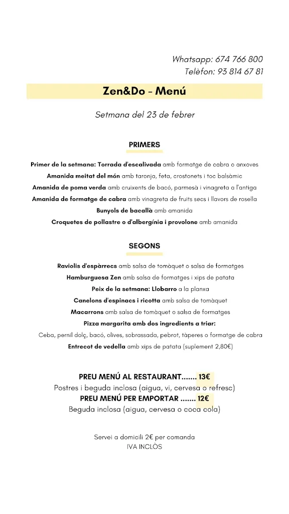 Menu_Zen&Do Pizzeria Restaurant_Sant Pere de Ribes_image_3
