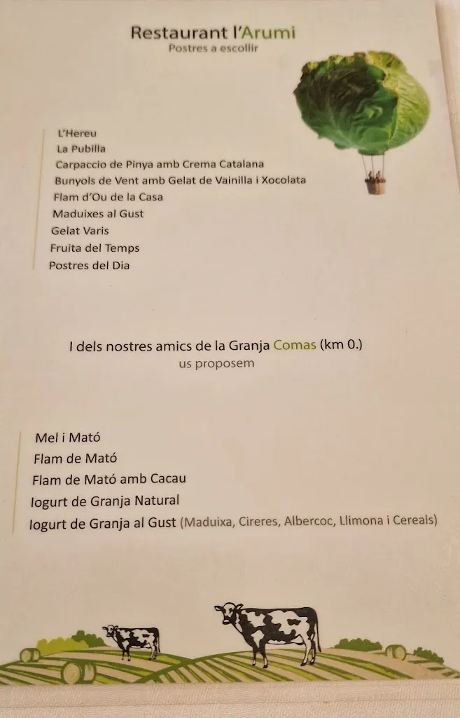 Menu_Restaurant L'Arumí_Santa Eugènia de Berga_immagine_4