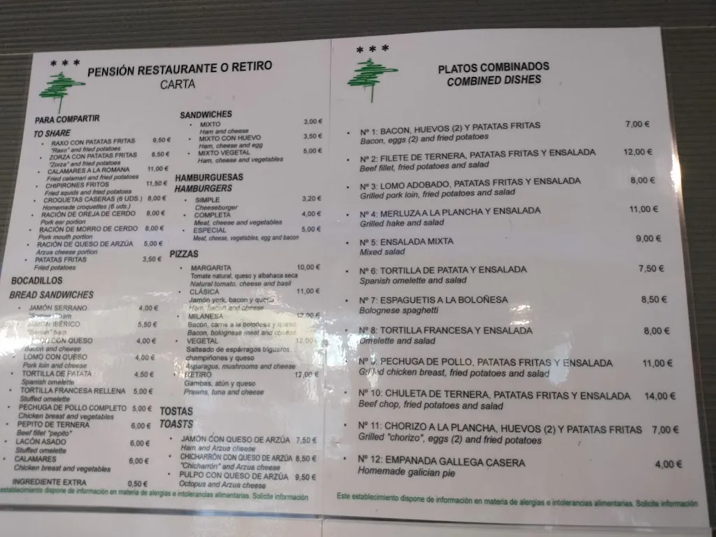 Menu_O Retiro Arzua s.l_Arzúa_image_1