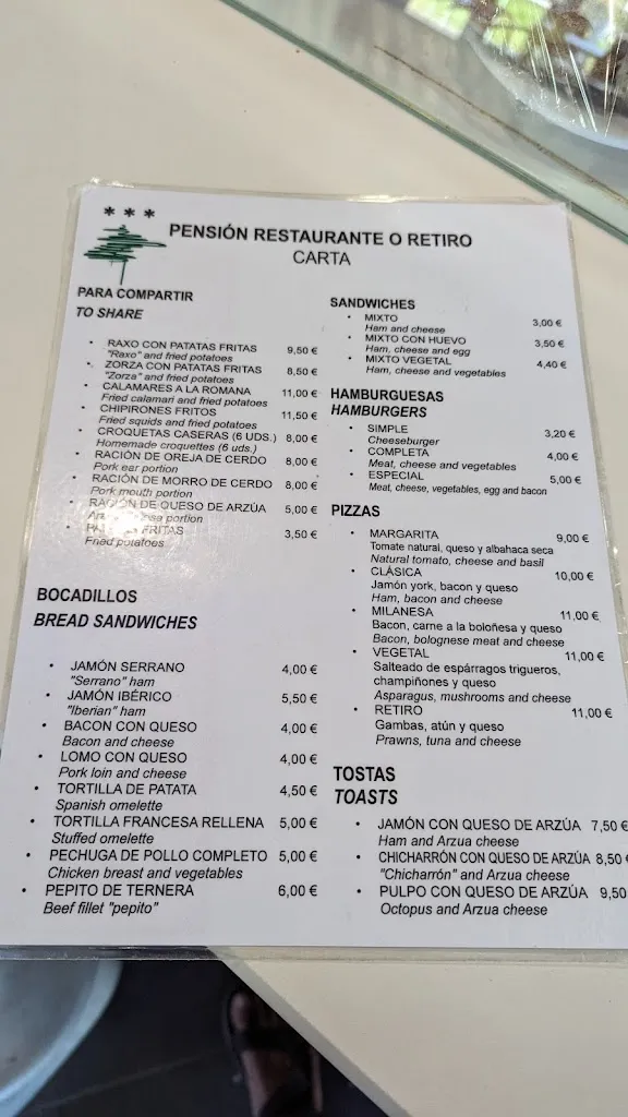 Menu_O Retiro Arzua s.l_Arzúa_image_2