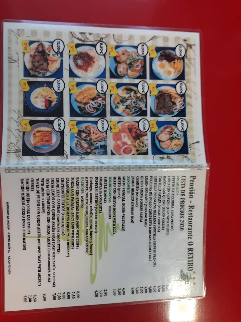 Menu_O Retiro Arzua s.l_Arzúa_image_4