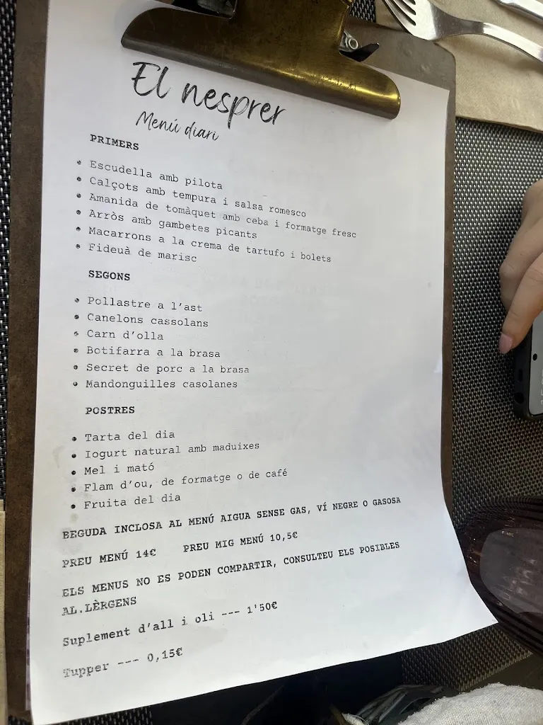 Menu_El Nesprer Restaurant Rostisseria_Sant Quirze del Vallès_image_2