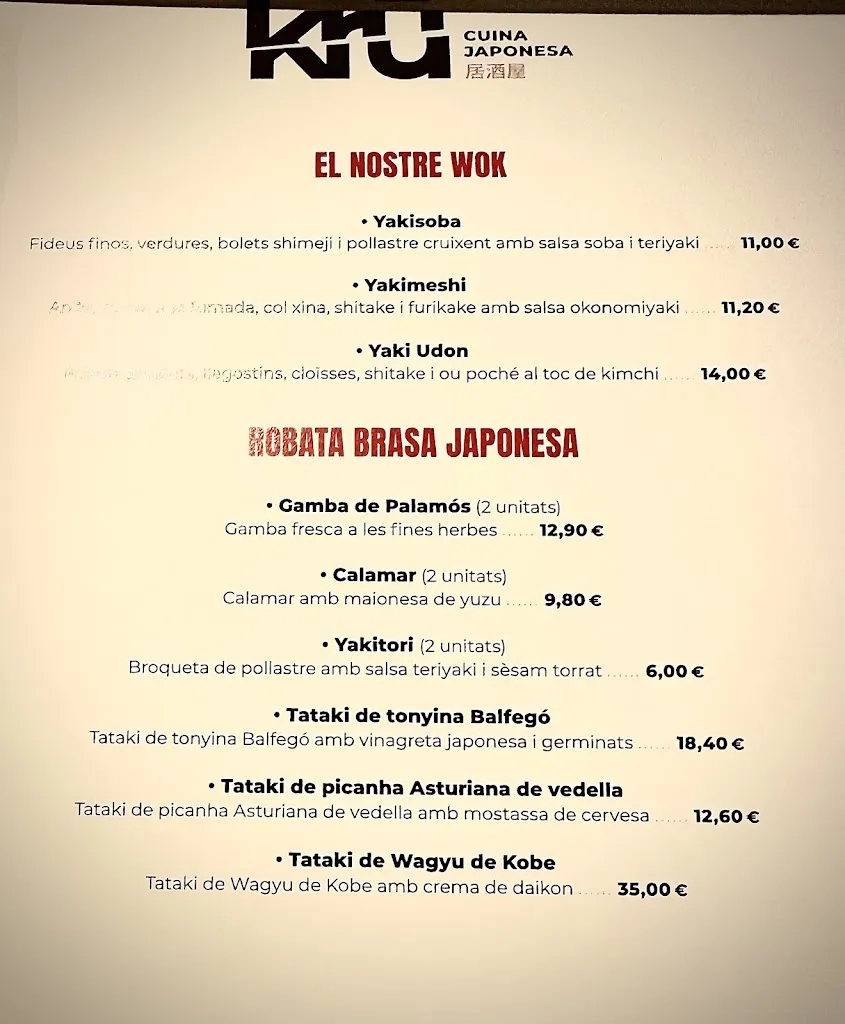 Menu_KRŪ - Cuina Japonesa_Sant Quirze del Vallès_image_3