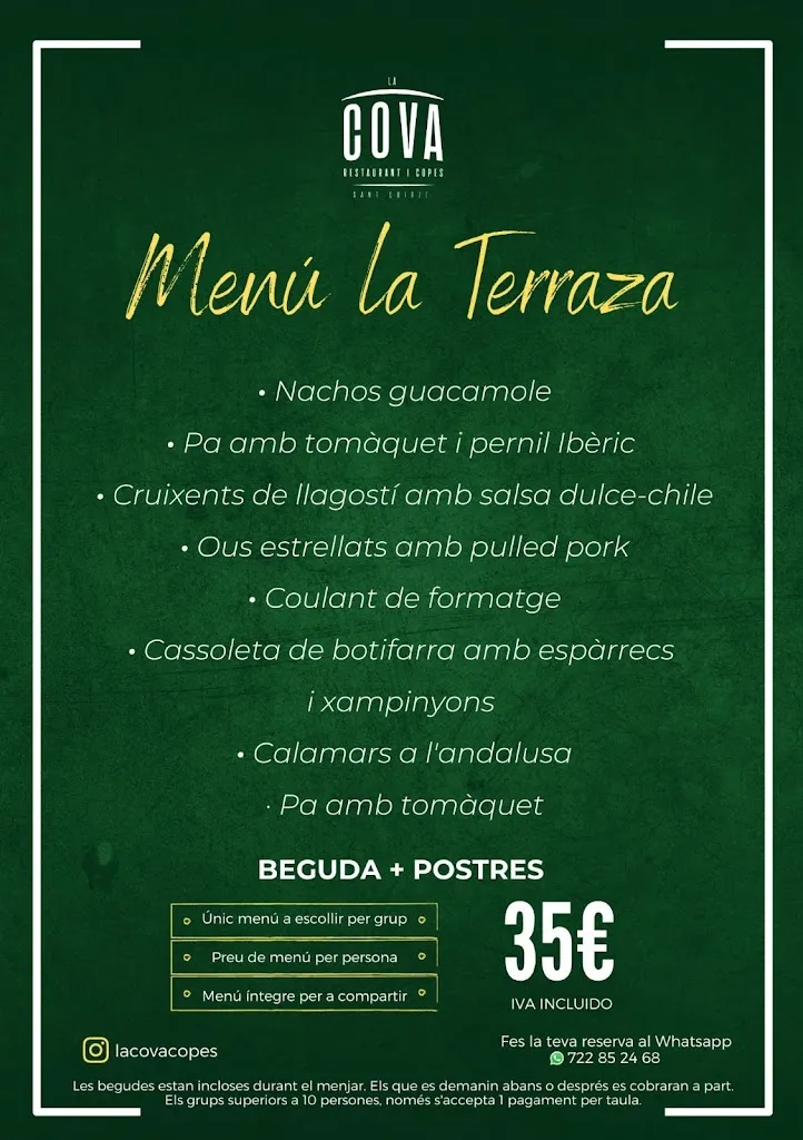 Menu_LA COVA de Sant Quirze_Sant Quirze del Vallès_image_2