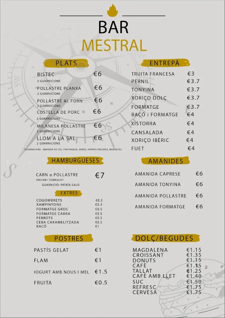 Menu_Bar Mestral_Sant Quirze del Vallès_image_2