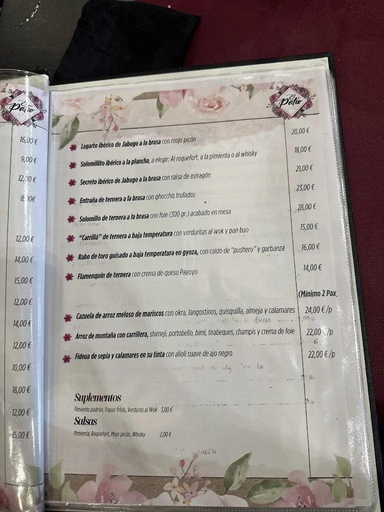 Menu_Restaurante EL PATIO_Sant Quirze del Vallès_immagine_1