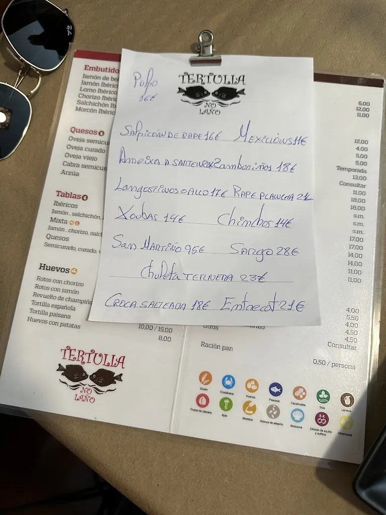 Menu_Tertulia no laño_Pobra do Caramiñal A_immagine_1