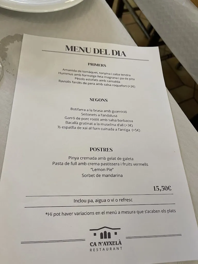 Menu_Restaurant Ca n'Ayxelà_Santa Margarida i els Monjos_image_1
