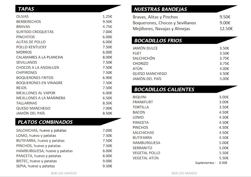 Menu_Bar Los Amigos_Santa Margarida i els Monjos_image_1