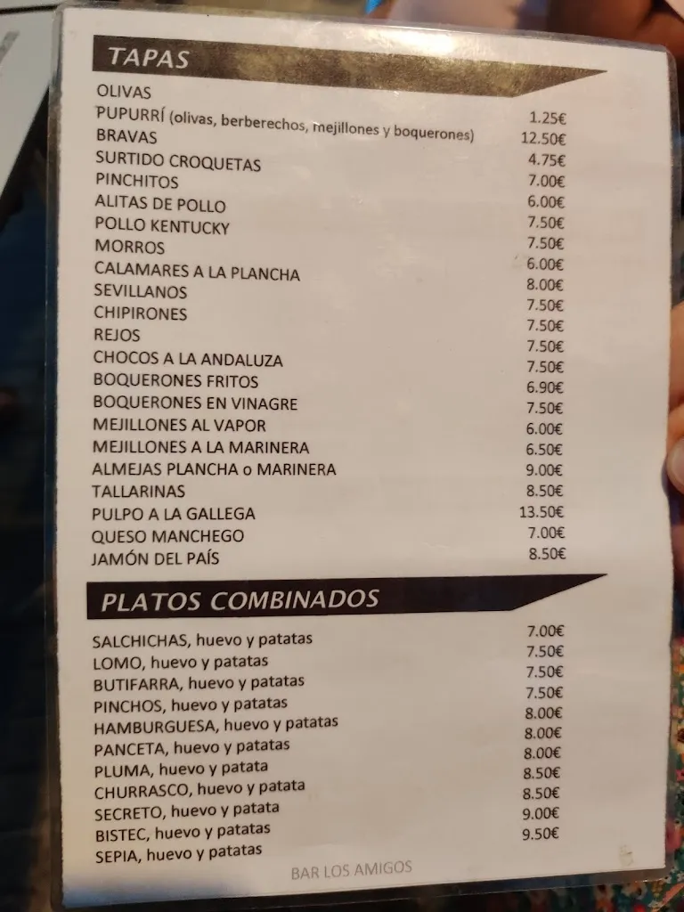 Menu_Bar Los Amigos_Santa Margarida i els Monjos_image_2