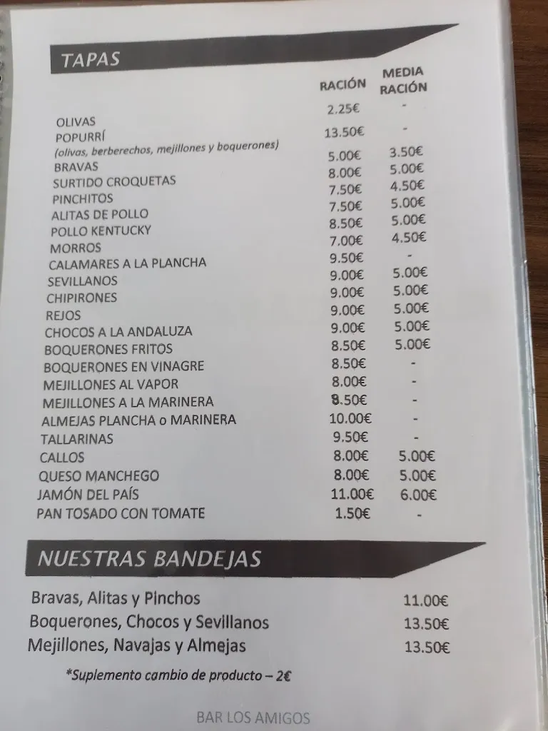 Menu_Bar Los Amigos_Santa Margarida i els Monjos_image_3