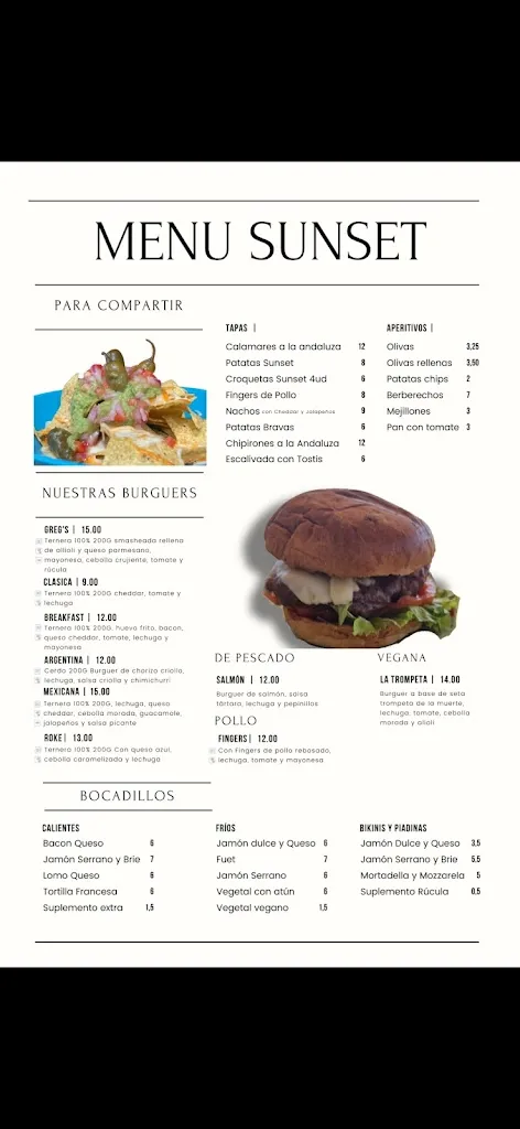 Menu_Sunset Beach Santa Susanna_Santa Susanna_image_1