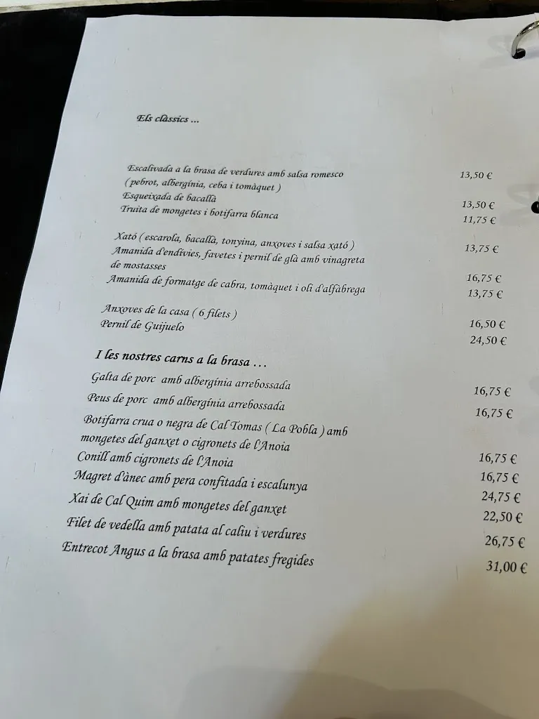 Menu_Restaurant Cal Xim_Subirats_image_3